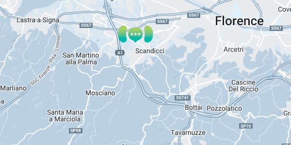 mappa con lo studio a Scandicci dove riceve il Dott. Nicola Laruccia, urologo a Firenze